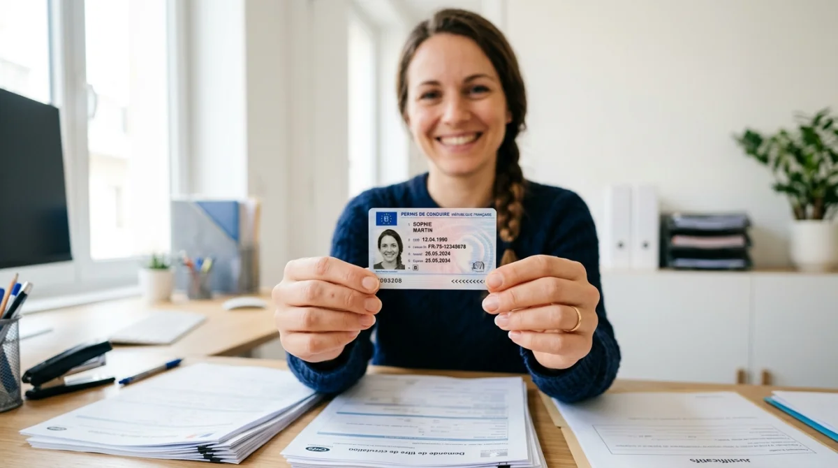 comment changer son permis de conduire rose en carte