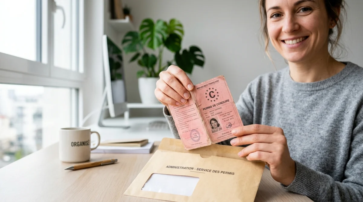 comment changer son permis de conduire rose en carte
